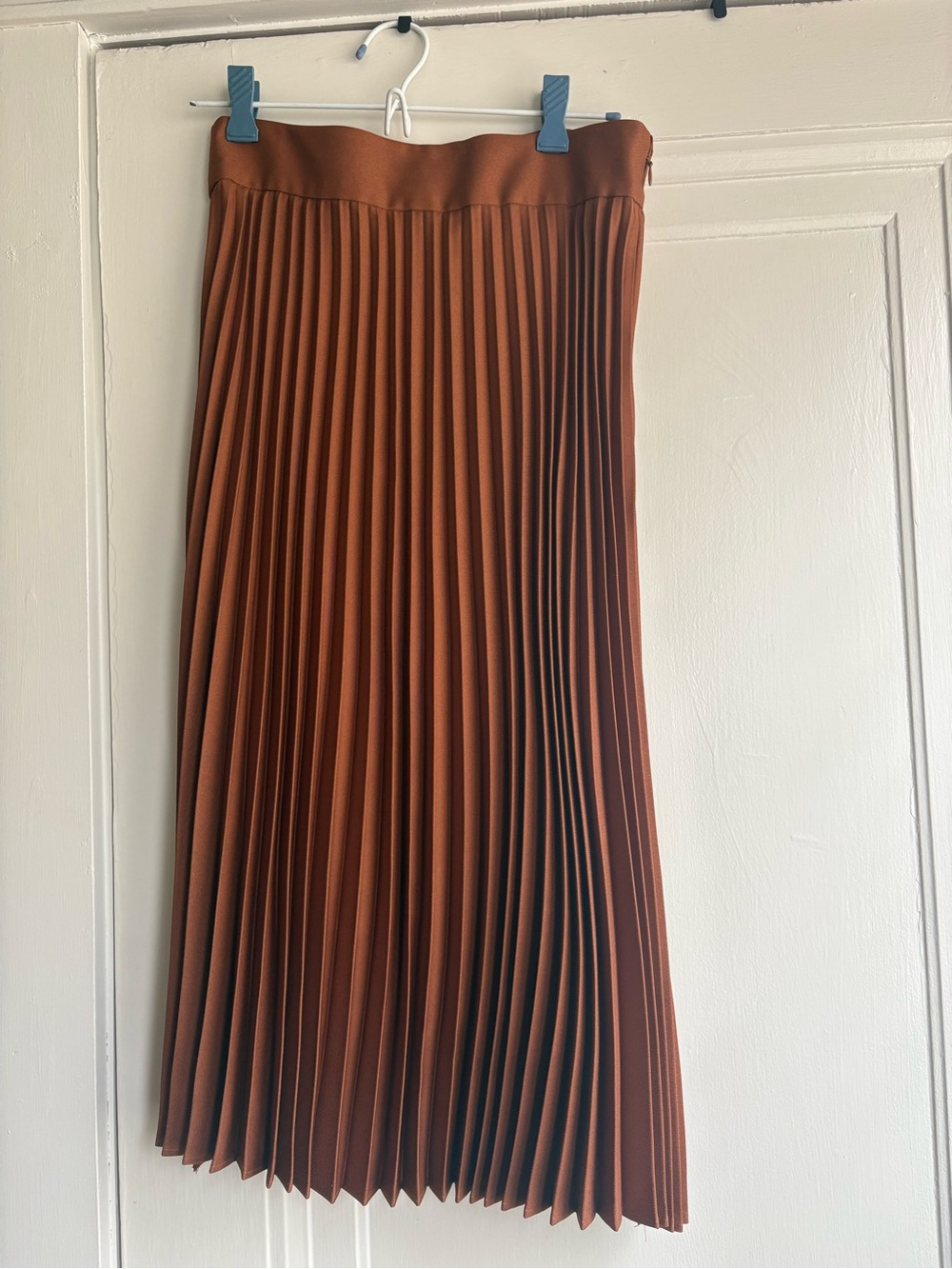 Sezane Dino Pleated Midi Skirt